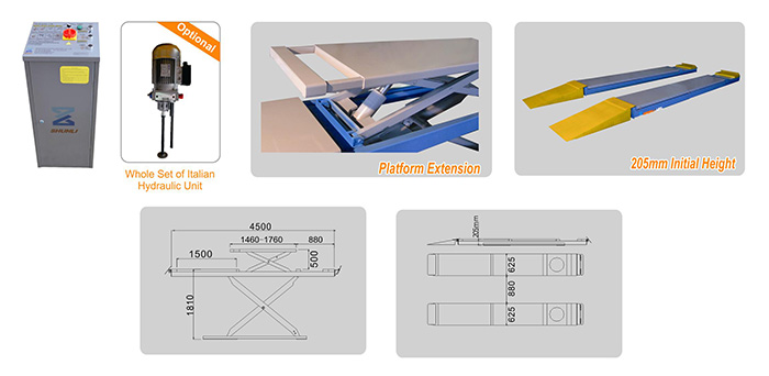 CD3535TC Ultrathin Double Level Scissor Lif for Four Wheel Alignment CD3535TC Ultrathin Double Level Scissor Lif for Four Wheel Alignment