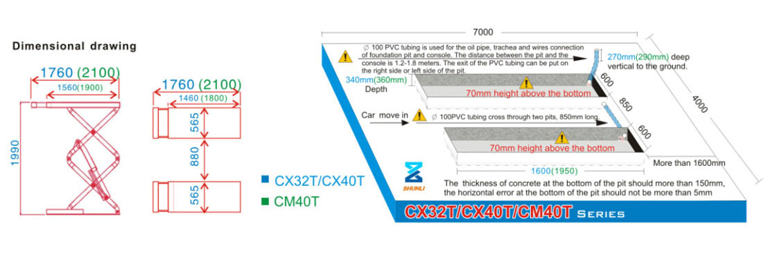 CX32T/CX40T/CM40T Small/middle Platform Scissor Lift(Square Tube Type) CX32T/CX40T/CM40T Small/middle Platform Scissor Lift(Square Tube Type)