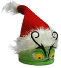 dr. seuss grinch santa puppet hat