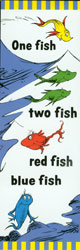 dr. seuss one fish two fish bookmark