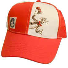 dr. seuss cat in the hat red & white baseball cap