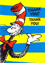 dr. seuss large thank you notes