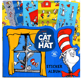 dr. seuss cat in the hat sticker tote book